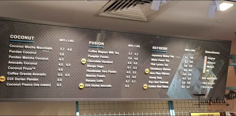 FRUCE MENU