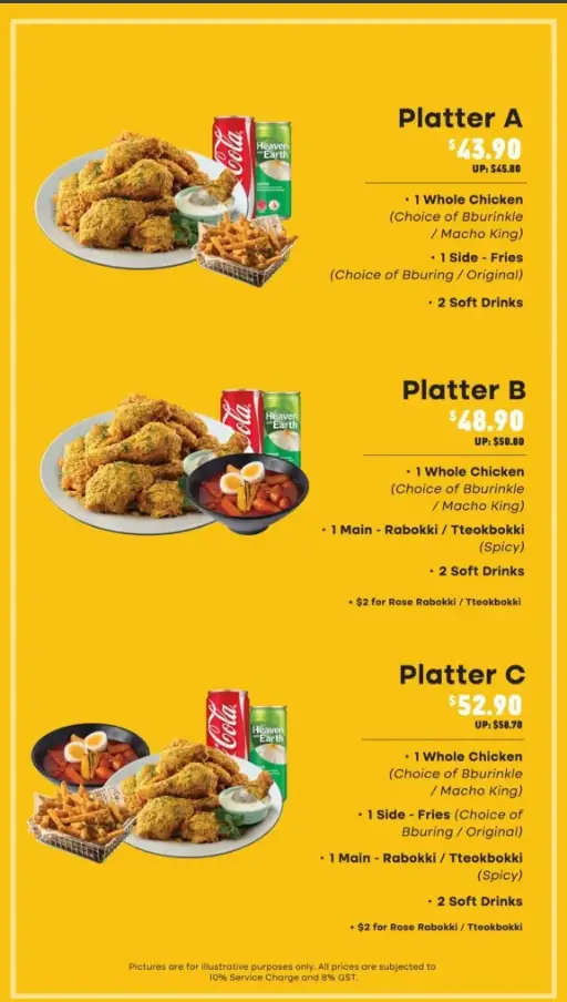 BHC CHICKEN MENU