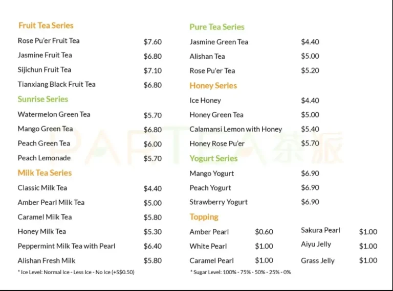 PARTEA MENU