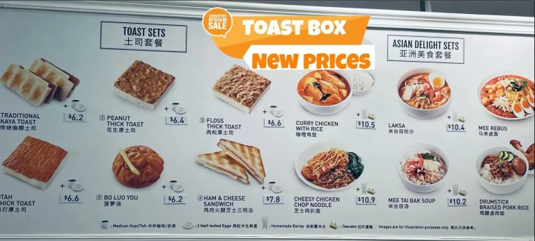 TOAST BOX MENU