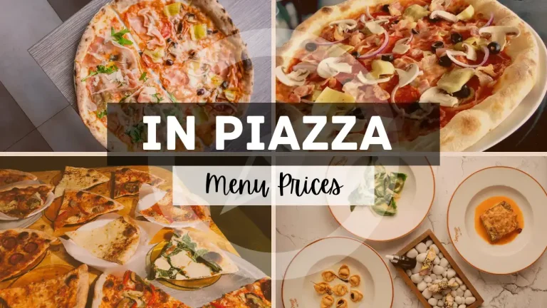 In Piazza Italian Restaurant Menu Singapore Prices 2024