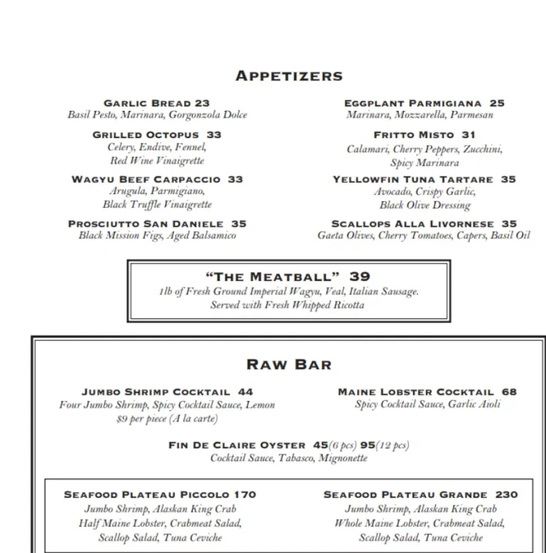 LAVO MENU