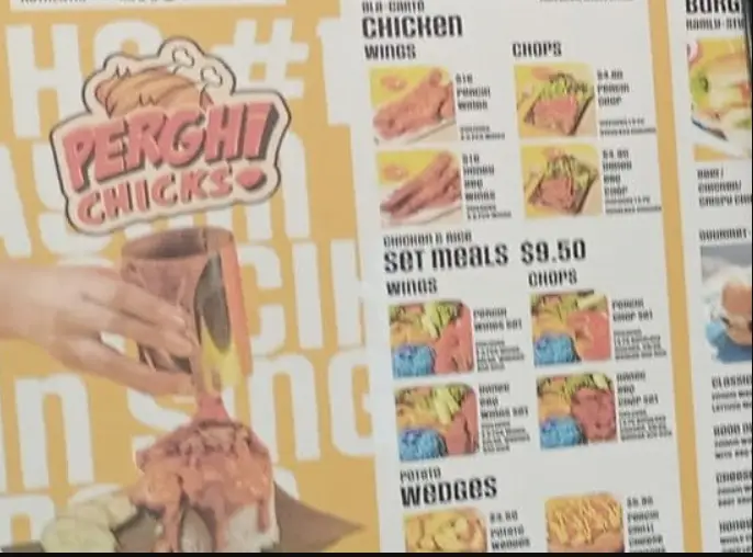 PERGCHICKS MENU