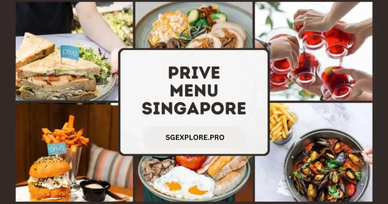 Prive Menu Singapore