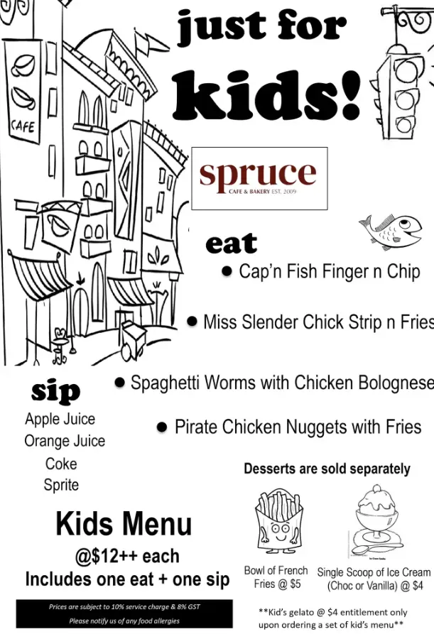 SPRUCE MENU