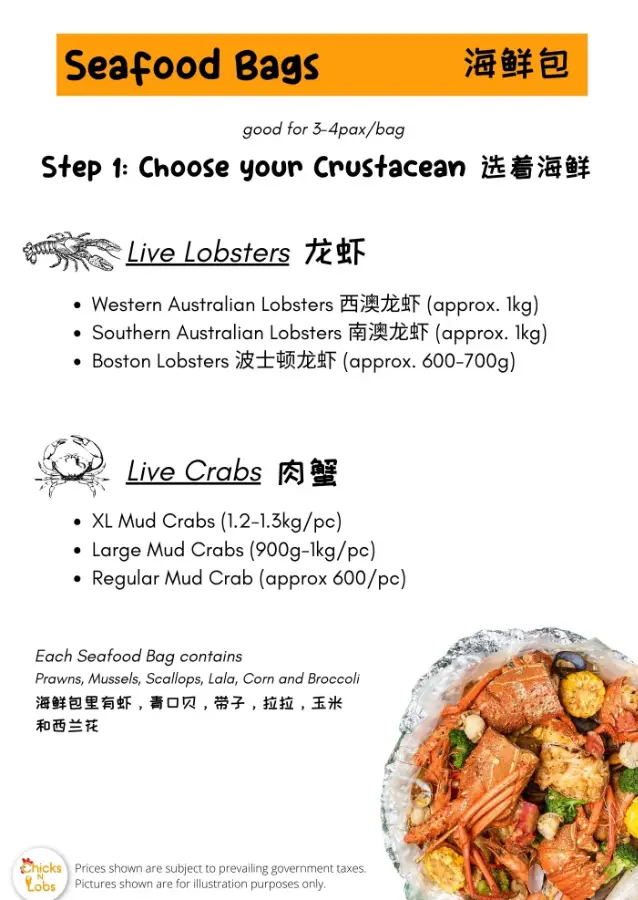 Chicks N Lobs Menu Singapore