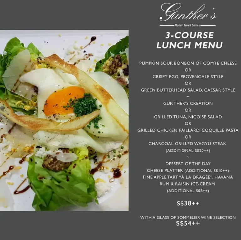 Gunther’s Menu