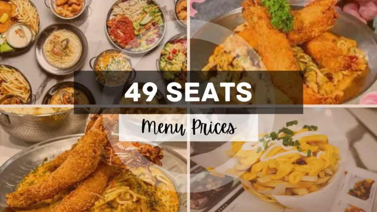 49 Seats Menu Singapore